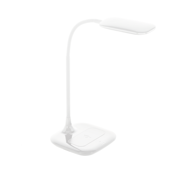 LED-es asztali lámpa 3,4W 4000K 470lm érintőkapcsolós, Qi töltős fehér Masserie - Eglo - 98247
