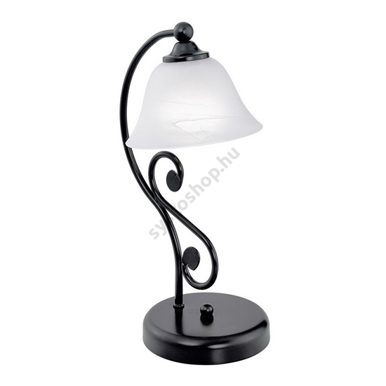 Asztali lámpa 1x40W E14 ↕37cm fekete/alabástrom bura Murcia EGLO - 91007