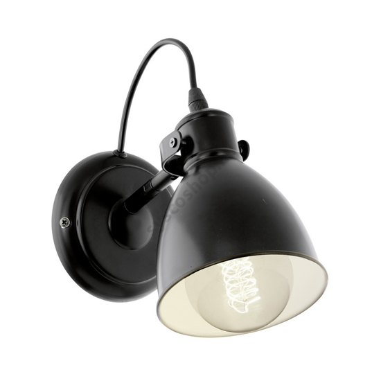 Fali lámpa E27 40W fekete Priddy EGLO - 49468