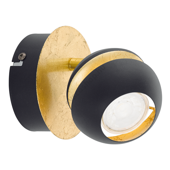 LED-es fali lámpa GU10 1X4W fekete/arany  NOCITO EGLO - 95482