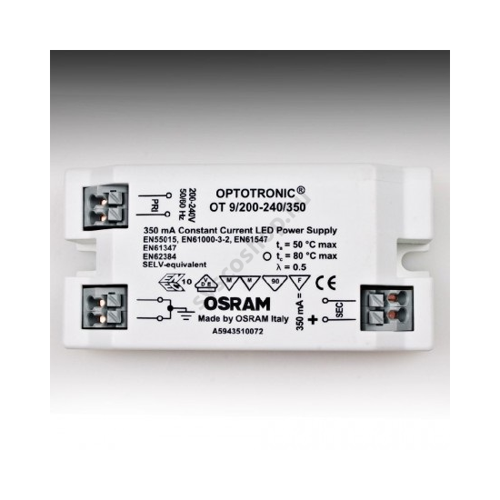 Előtét elektronikus LED-hez 8.5W/25V/350mA (input: 180V-254V) Osram !