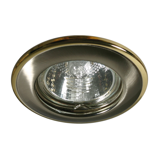 Lámpatest álmennyezetbe illeszhető MR16 keret HORN fix kétszínű szatinnikkel / arany CTC-3114 Kanlux - 2820