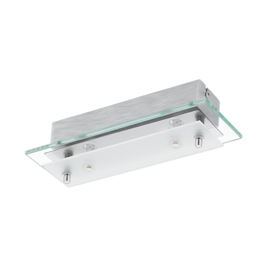LED-es fali/mennyezeti lámpa 2x5,4W króm/szatin üveg 28cm Fres 2 EGLO - 93885