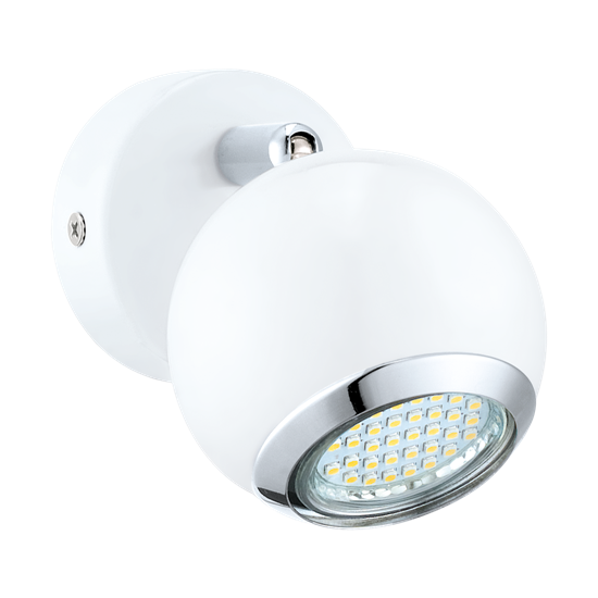 Szpot lámpa fali 1xGU10 3W LED fehér/kr acél d:7cm Bimeda EGLO - 31001