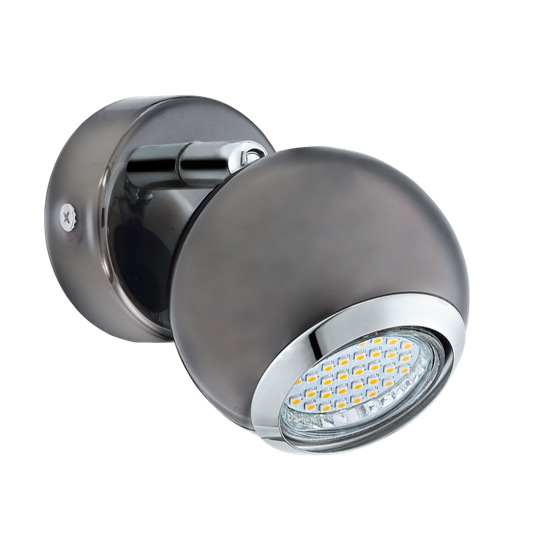 Szpot lámpa fali 1xGU10 3W LED nikkel-nero/kr acél d:7cm Bimeda EGLO - 31005