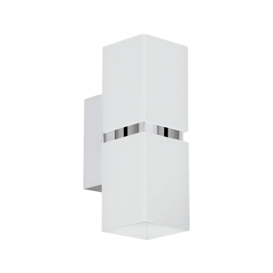 Fali/mennyezeti lámpa GU10 LED 2x4W fehér/króm szögletes PASSA Eglo - 95377
