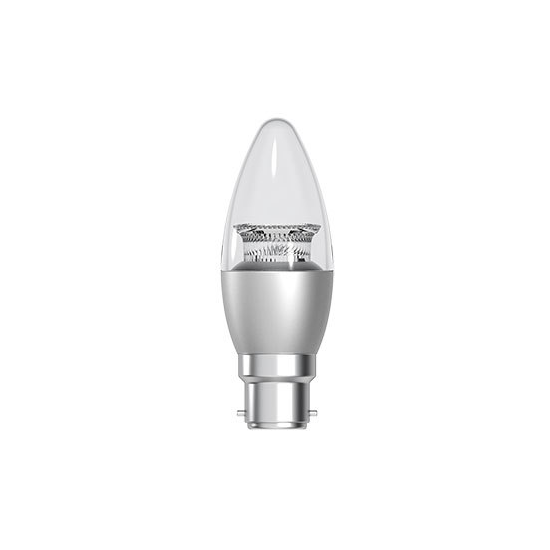 LED 6W/827 B22 gyertya 220-240V B35/CLS 1/6 Energy Smart - Crown Deco Dimmable Candle - GE/Tungsram - 93030119 !