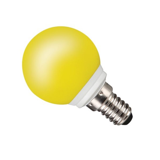LED 0.5W E14 színes gömb sárga 25000h ToLEDo Sylvania !