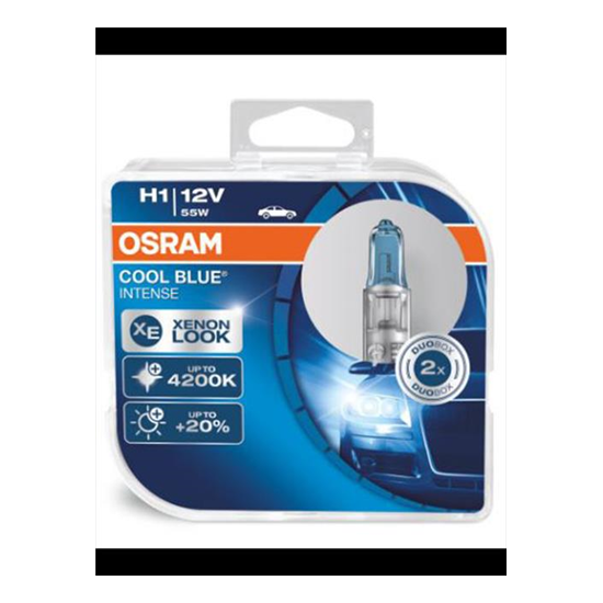 Autó / gépjármű izzó halogén 55W/12V P14.5s - H1  2db/csomag - Cool Blue Intense - Osram - 64150CBI-HCB !