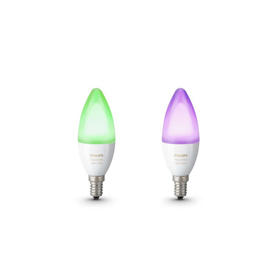 LED 6.5W E14 2 db B39 EU 2000-6500K + színes fényű - Hue WACA - Philips - 929001301302 !