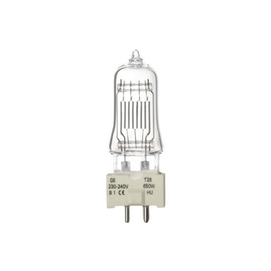 Stúdió lámpa 650W GY9.5  240V- T26 GCS - Egy végén fejelt - Halogén - GE/Tungsram - 93106498 !