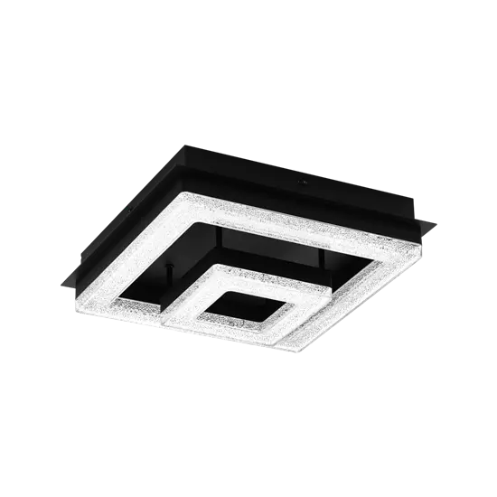 LED-es mennyezeti lámpa 12W 3000K 1250lm 24cm fekete/kristály Fradelo 1 - Eglo - 99327