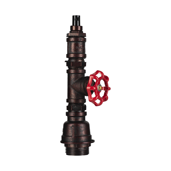 Lámpatest függeszték 1,3m fekete textil bev kábellel rozsdabarna fém Fire Hose Pendant E27 Brown/Copper 1.3M Cable Black - Bailey - 141061