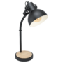 Kép 1/2 - Asztali lámpa E27 1xMax.28W fekete/fa Lubenham - Eglo - 43165