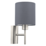 Kép 1/2 - Fali lámpa E27 1X60W szürke/matt nikkel - Pasteri EGLO - 94926