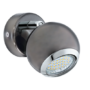 Kép 1/2 - Szpot lámpa fali 1xGU10 3W LED nikkel-nero/kr acél d:7cm Bimeda EGLO - 31005